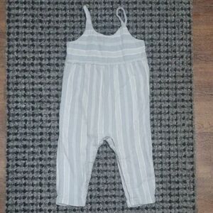 Chic Striped White Kids Romper